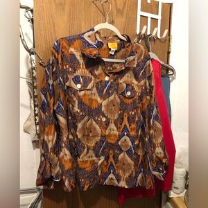 Ruby Rd. Psychodelic Rayon Jacket- 152A $40 or $35 w/offer